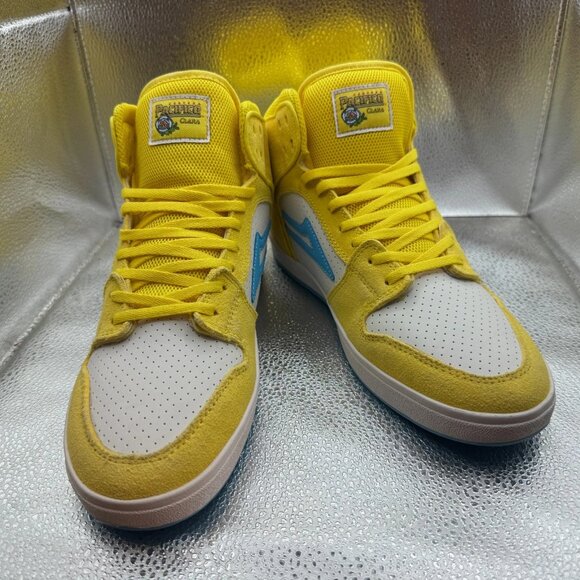 Size 9 Lakai x Pacífico Telford Mens Yellow White Cyan Skateboarding Shoes - Picture 3 of 9